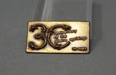 30th anniversary of the Warsaw ghetto uprising pin 