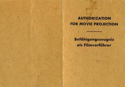 Authorization for movie projection 