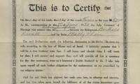 Certificate of marriage 