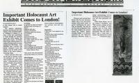 Important Holocaust art exhibit comes to London!
